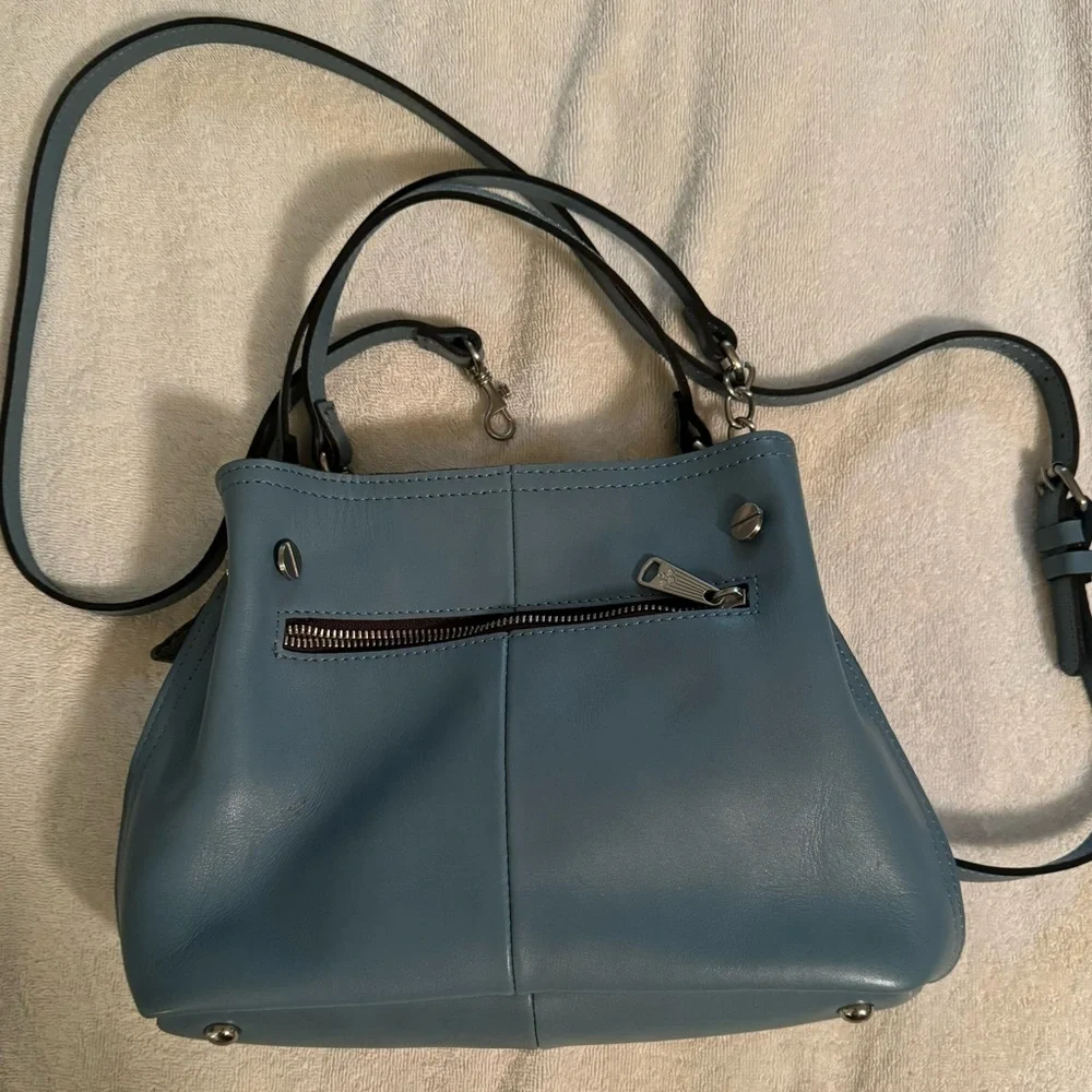 NWOT Patricia Nash Holystone Slouchy Satchel in Safflower Blue *sold out online* - Picture 3 of 16